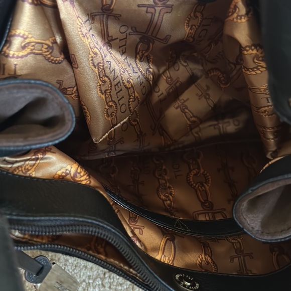 Tignanello Black Suede Shoulder Bag NWT - Picture 10 of 14